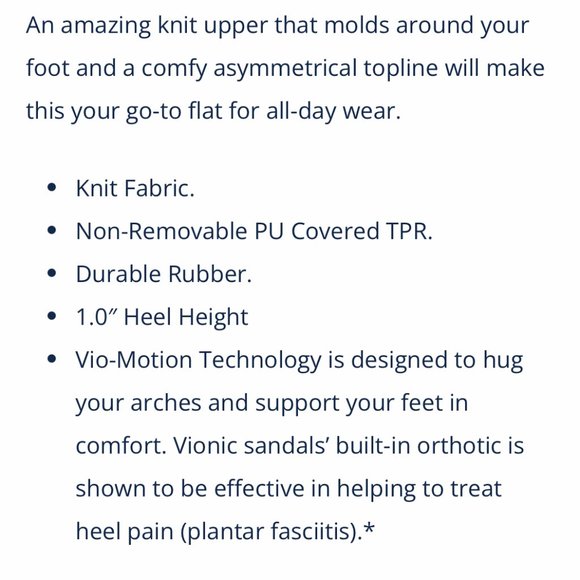 Vionic Dahlia Black Knit Ballet Flat Slip On Shoes Sz 9 - Picture 8 of 10